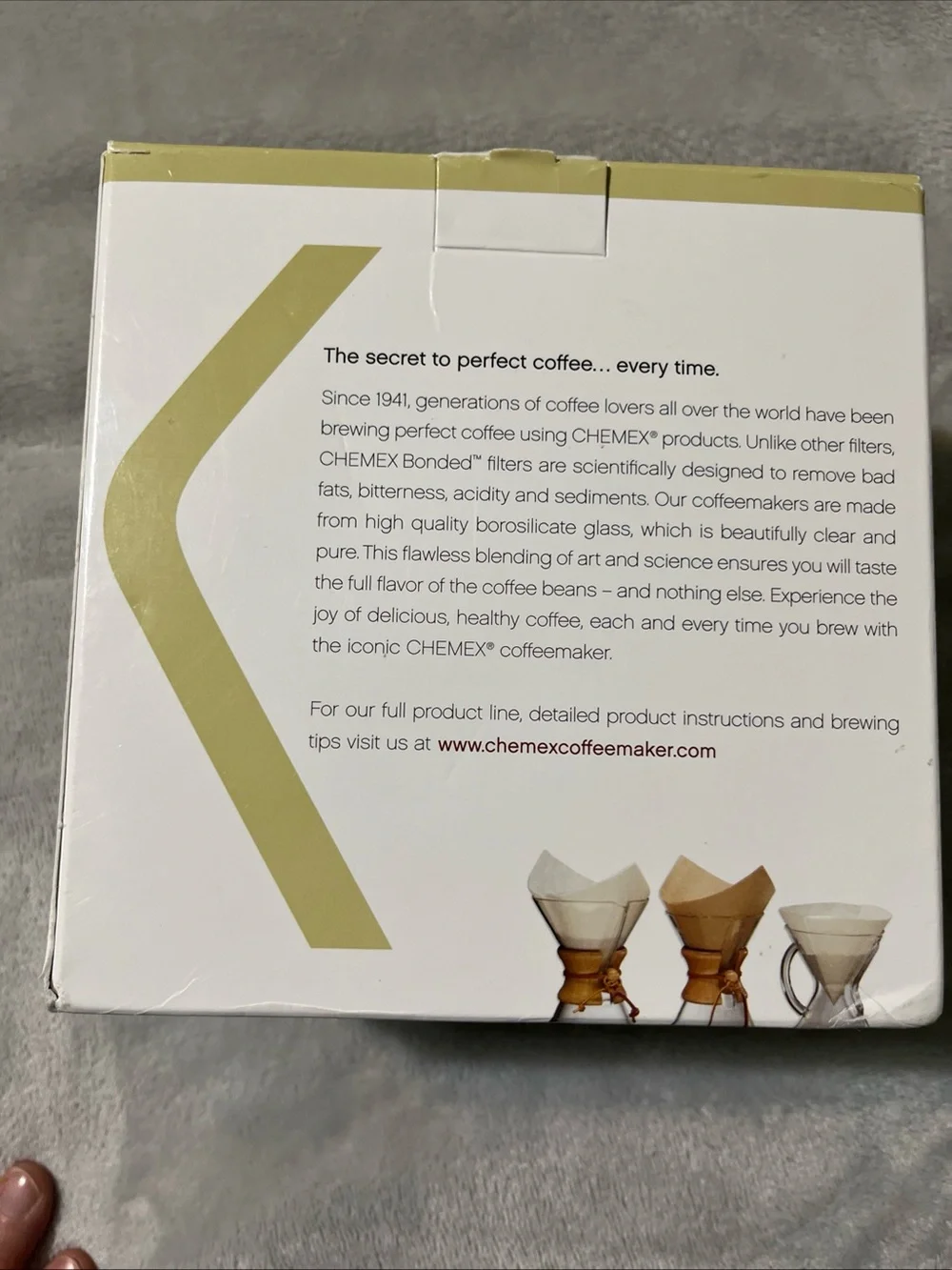 Chemex Coffee Filters Unbleached 100 Pack FSU-100 Bonded Paper Biodegradable